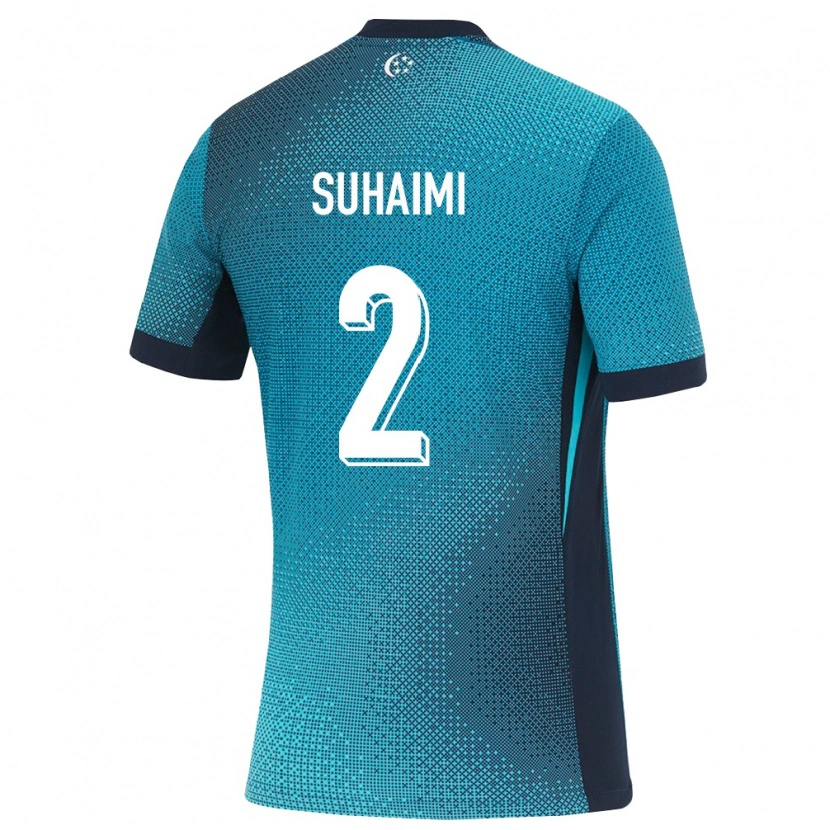 Danxen Hombre Camiseta Singapur Raoul Suhaimi #2 Turquesa Oscuro Negro 2ª Equipación 26-28 La Camisa México