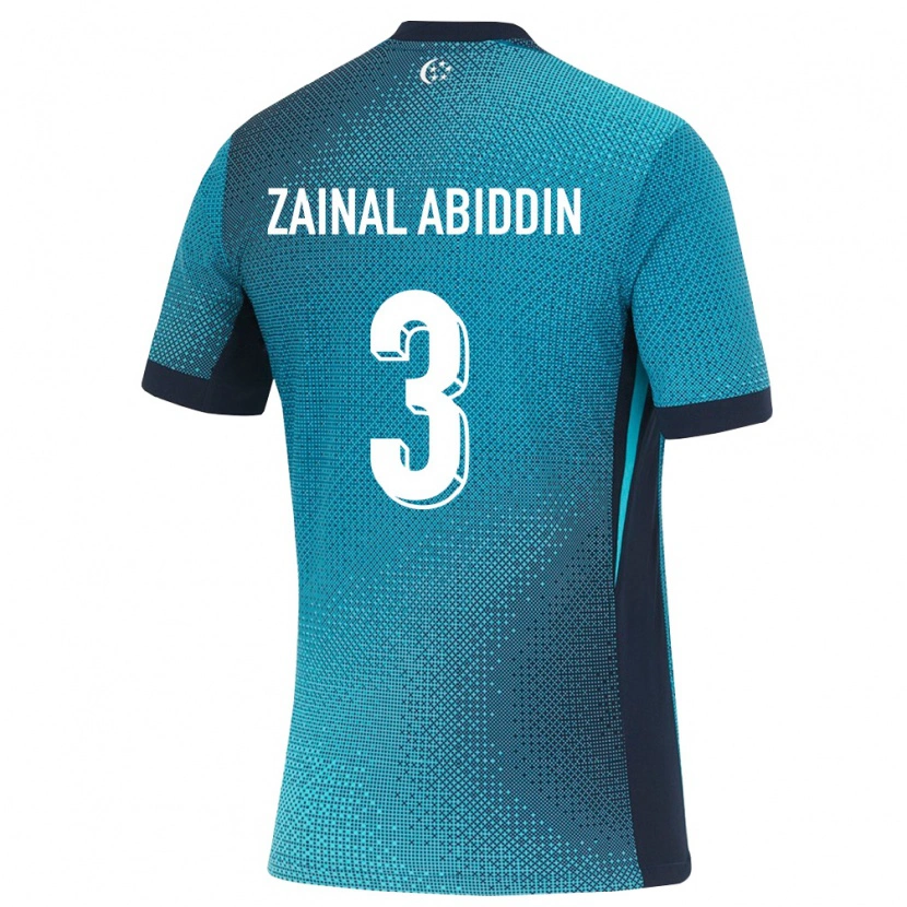 Danxen Hombre Camiseta Singapur Zharfan Zainal Abiddin #3 Turquesa Oscuro Negro 2ª Equipación 26-28 La Camisa México