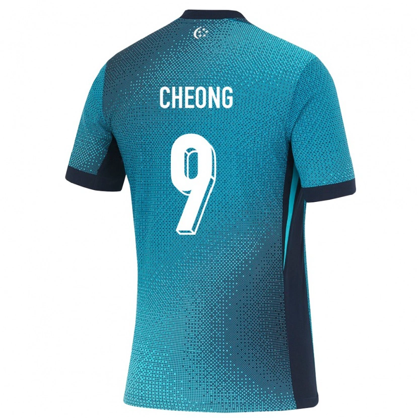 Danxen Hombre Camiseta Singapur Caelan Cheong #9 Turquesa Oscuro Negro 2ª Equipación 26-28 La Camisa México