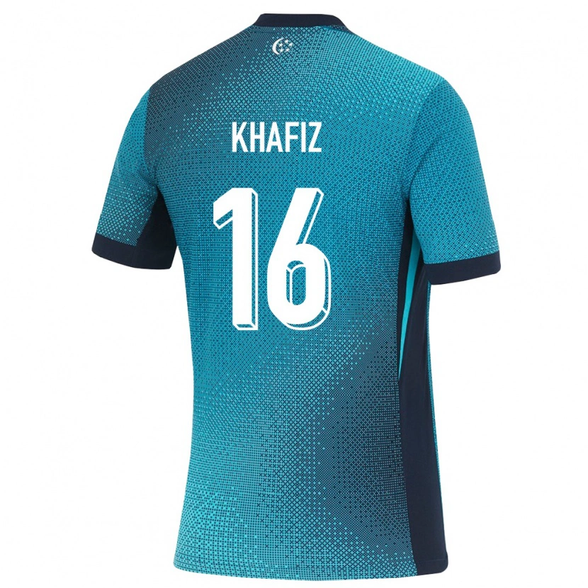 Danxen Hombre Camiseta Singapur Arfan Khafiz #16 Turquesa Oscuro Negro 2ª Equipación 26-28 La Camisa México