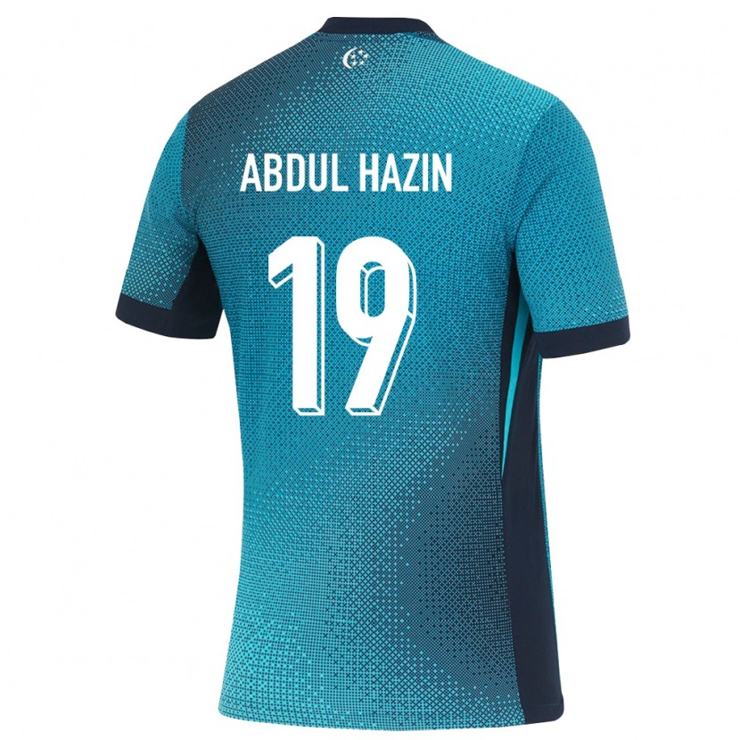Danxen Hombre Camiseta Singapur Danish Abdul Hazin #19 Turquesa Oscuro Negro 2ª Equipación 26-28 La Camisa México