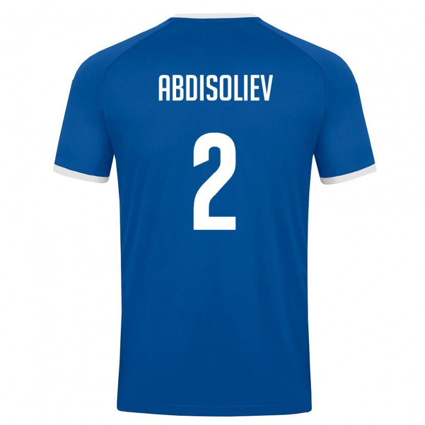 Danxen Mujer Camiseta Uzbekistán Mashkhurbek Abdisoliev #2 Azul Real Blanco 1ª Equipación 26-28 La Camisa México