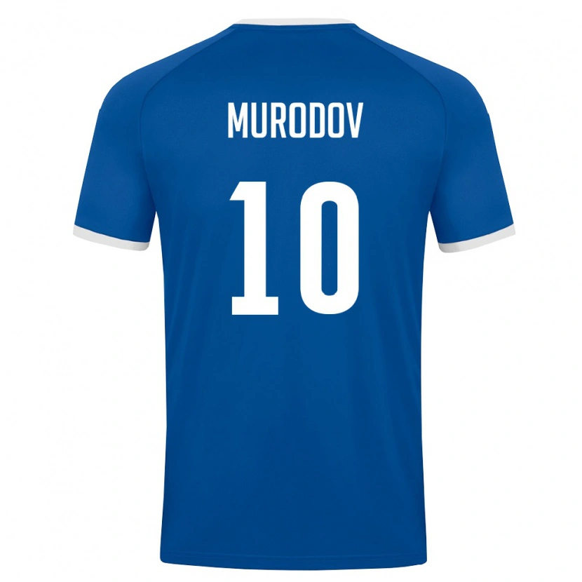 Danxen Mujer Camiseta Uzbekistán Mirkomil Murodov #10 Azul Real Blanco 1ª Equipación 26-28 La Camisa México