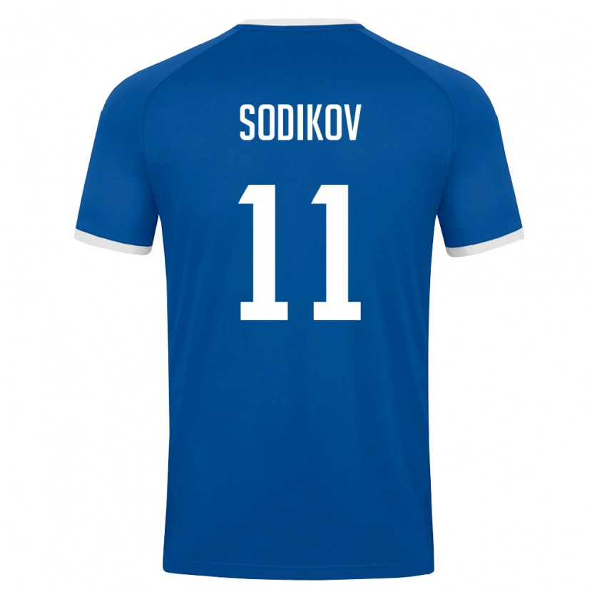 Danxen Mujer Camiseta Uzbekistán Sayfiddin Sodikov #11 Azul Real Blanco 1ª Equipación 26-28 La Camisa México