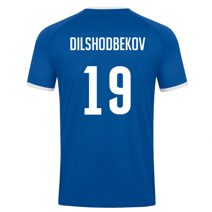Danxen Mujer Camiseta Uzbekistán Mukhammadali Dilshodbekov #19 Azul Real Blanco 1ª Equipación 26-28 La Camisa México