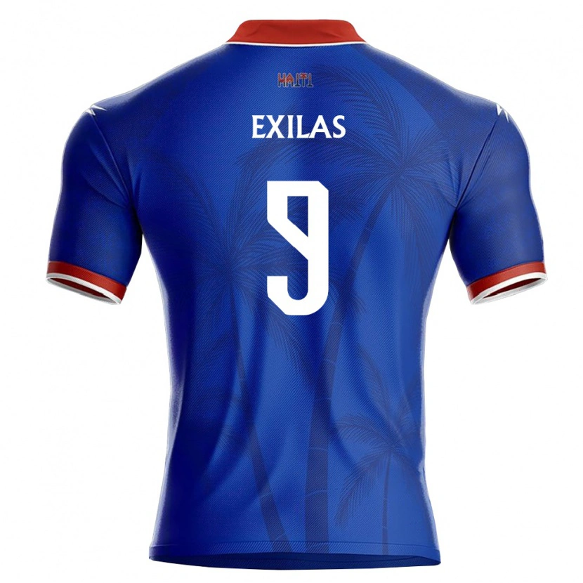 Danxen Mujer Camiseta Haití Marvenly Exilas #9 Azul Rojo Blanco 1ª Equipación 26-28 La Camisa México