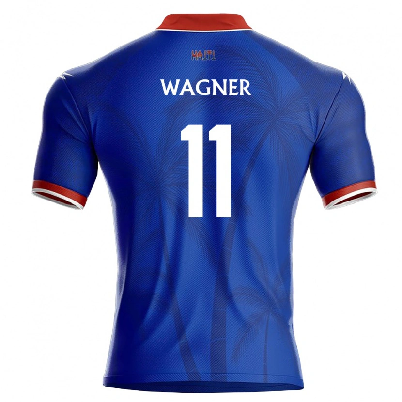 Danxen Mujer Camiseta Haití Ricardo Wagner #11 Azul Rojo Blanco 1ª Equipación 26-28 La Camisa México