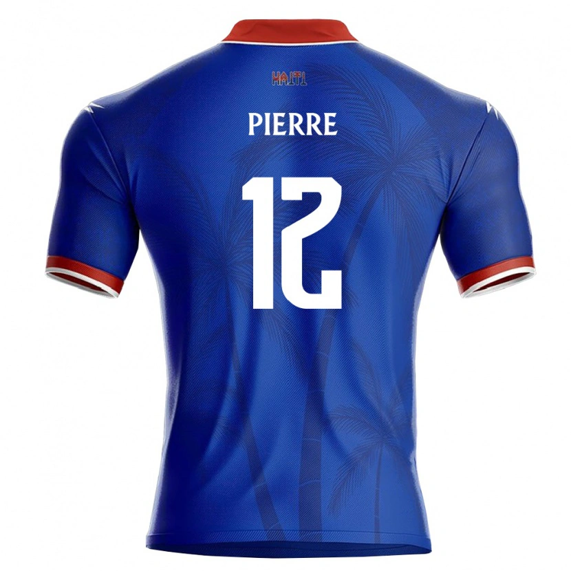 Danxen Mujer Camiseta Haití Alexandre Pierre #12 Azul Rojo Blanco 1ª Equipación 26-28 La Camisa México