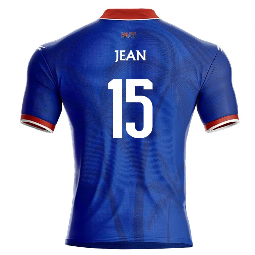 Danxen Mujer Camiseta Haití Mikenlove Jean #15 Azul Rojo Blanco 1ª Equipación 26-28 La Camisa México