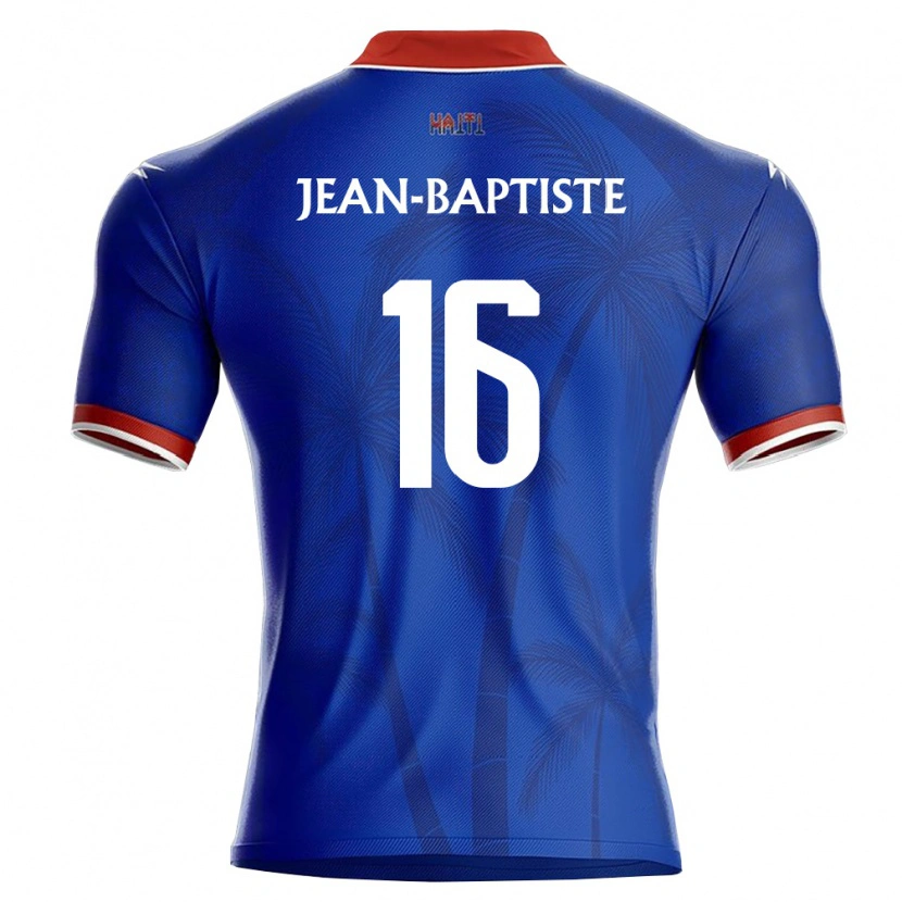 Danxen Mujer Camiseta Haití Sonson Jean-Baptiste #16 Azul Rojo Blanco 1ª Equipación 26-28 La Camisa México