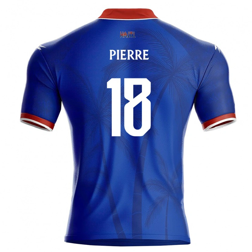 Danxen Mujer Camiseta Haití Nikolai Pierre #18 Azul Rojo Blanco 1ª Equipación 26-28 La Camisa México