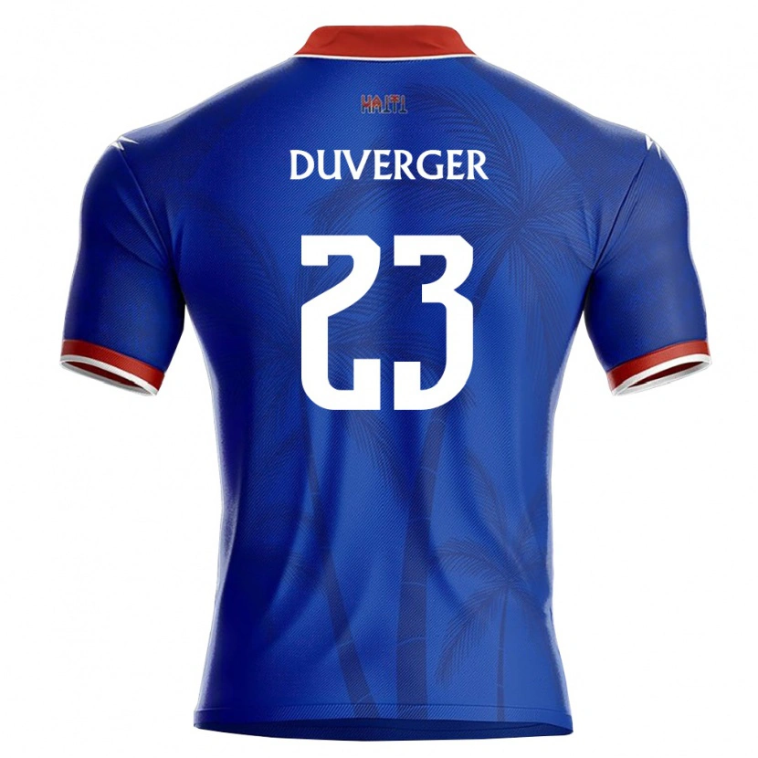 Danxen Mujer Camiseta Haití Josué Duverger #23 Azul Rojo Blanco 1ª Equipación 26-28 La Camisa México