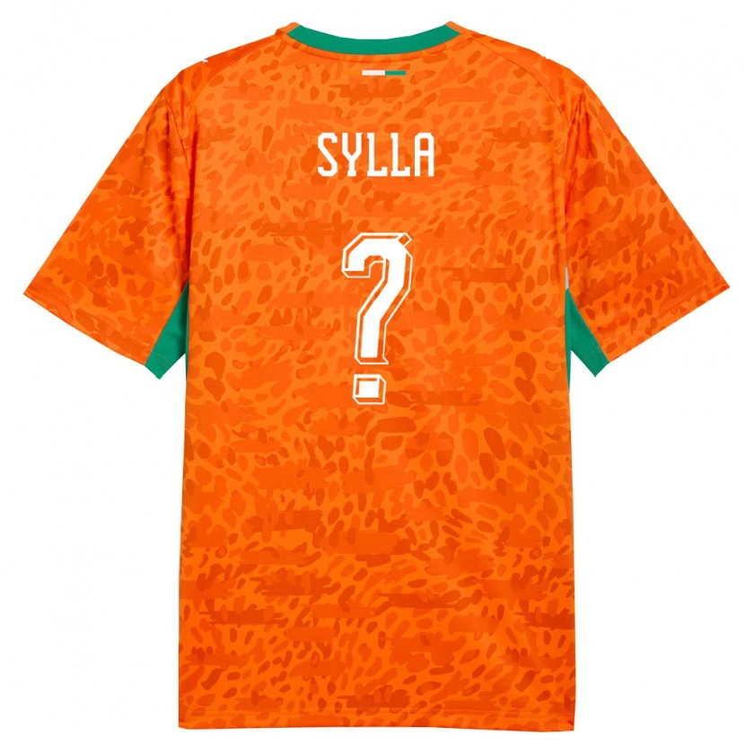 Danxen Mujer Camiseta Costa De Marfil Abakar Sylla #0 Naranja Verde Blanco 1ª Equipación 26-28 La Camisa México