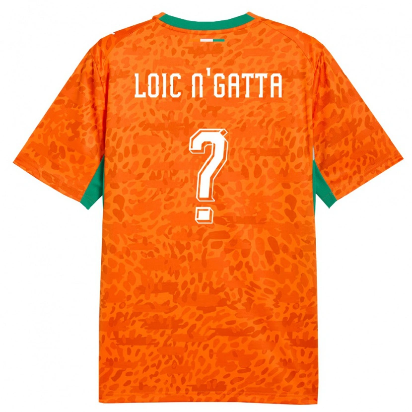 Danxen Mujer Camiseta Costa De Marfil Ange Loïc N'gatta #0 Naranja Verde Blanco 1ª Equipación 26-28 La Camisa México