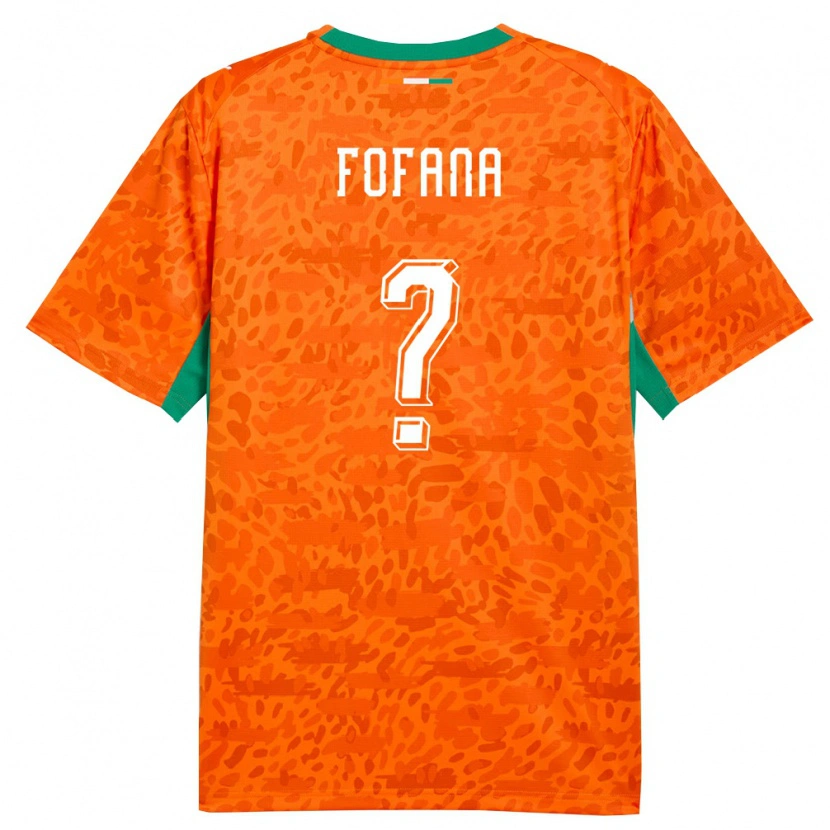Danxen Mujer Camiseta Costa De Marfil Ibrahim Fofana #0 Naranja Verde Blanco 1ª Equipación 26-28 La Camisa México
