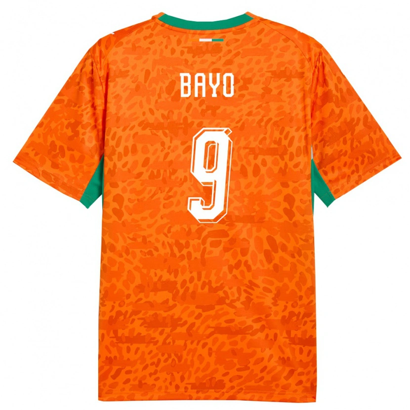 Danxen Mujer Camiseta Costa De Marfil Vakoun Bayo #9 Naranja Verde Blanco 1ª Equipación 26-28 La Camisa México