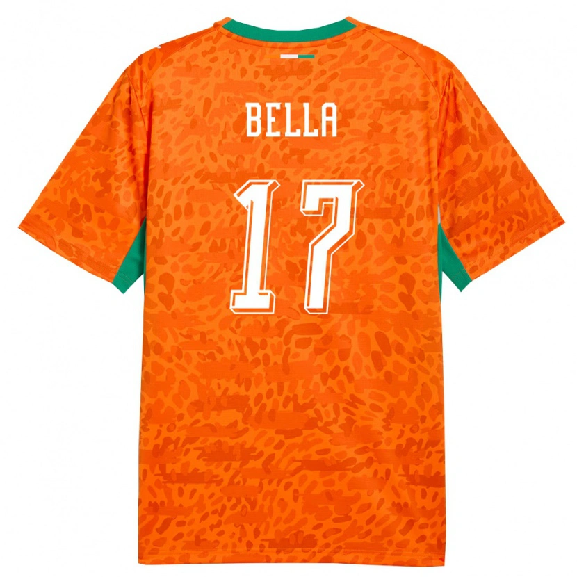 Danxen Mujer Camiseta Costa De Marfil Bamalick Bella #17 Naranja Verde Blanco 1ª Equipación 26-28 La Camisa México