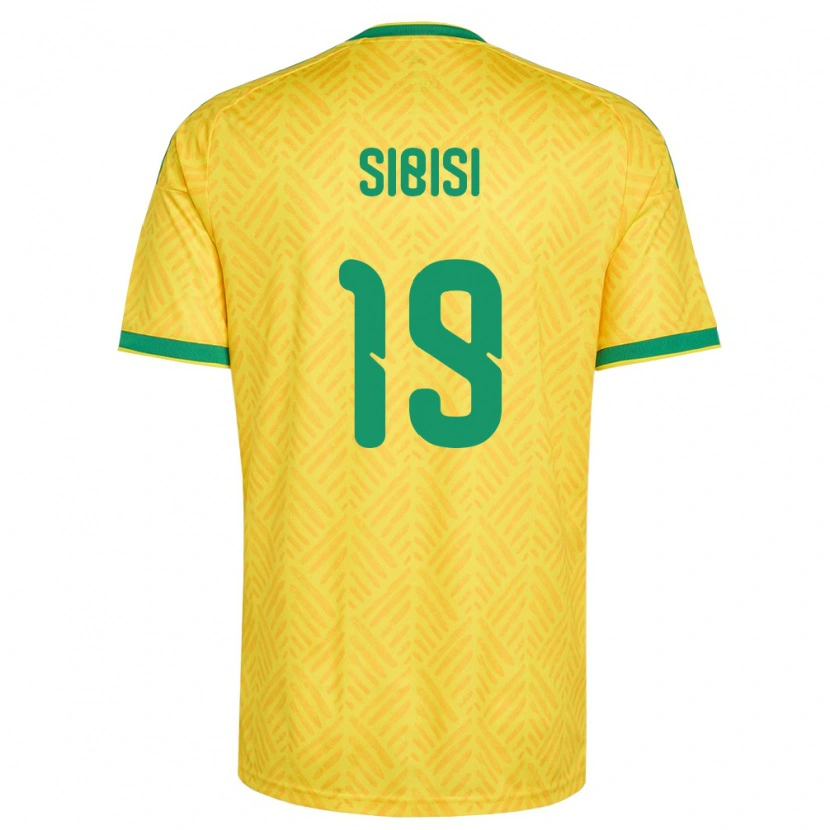 Danxen Mujer Camiseta Sudáfrica Nkosinathi Sibisi #19 Amarillo Verde 1ª Equipación 26-28 La Camisa México