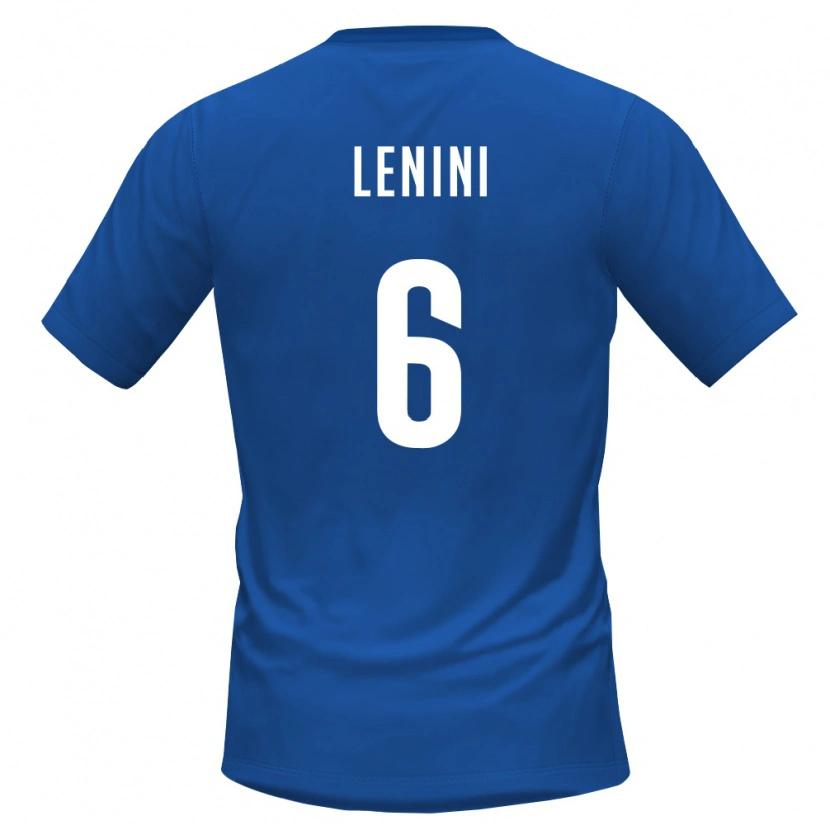 Danxen Mujer Camiseta Cabo Verde Kevin Lenini #6 Azul Real Rojo 1ª Equipación 26-28 La Camisa México