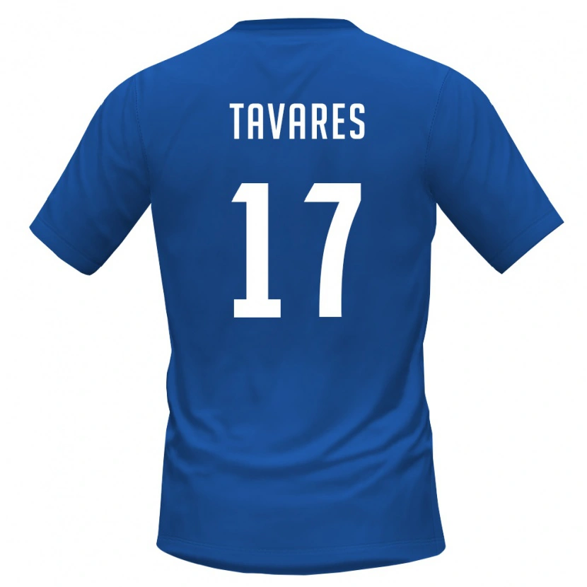 Danxen Mujer Camiseta Cabo Verde Heri Tavares #17 Azul Real Rojo 1ª Equipación 26-28 La Camisa México