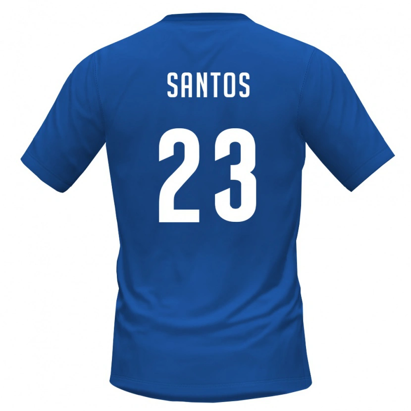 Danxen Mujer Camiseta Cabo Verde Ricardo Santos #23 Azul Real Rojo 1ª Equipación 26-28 La Camisa México