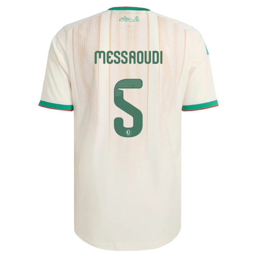 Danxen Mujer Camiseta Argelia Yanis Messaoudi #5 Marfil Verde Rojo 1ª Equipación 26-28 La Camisa México