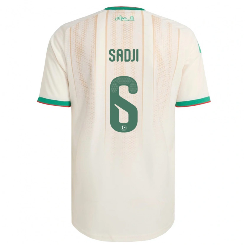 Danxen Mujer Camiseta Argelia Ali Sadji #6 Marfil Verde Rojo 1ª Equipación 26-28 La Camisa México