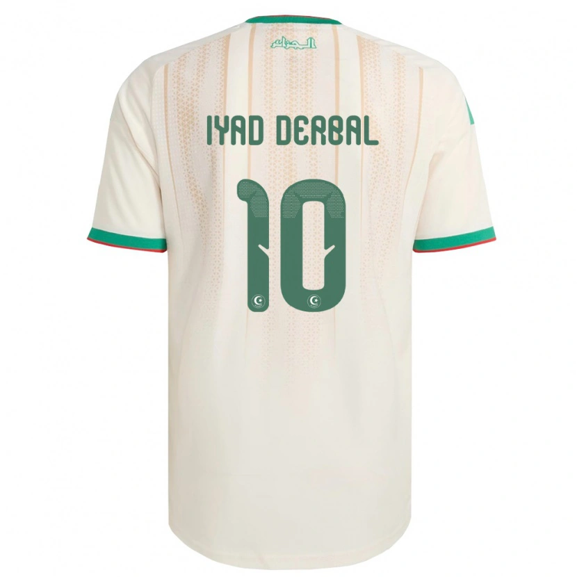 Danxen Mujer Camiseta Argelia Bassem Iyad Derbal #10 Marfil Verde Rojo 1ª Equipación 26-28 La Camisa México
