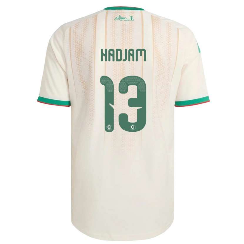 Danxen Mujer Camiseta Argelia Jaouen Hadjam #13 Marfil Verde Rojo 1ª Equipación 26-28 La Camisa México