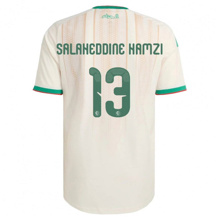 Danxen Mujer Camiseta Argelia Anes Salaheddine Hamzi #13 Marfil Verde Rojo 1ª Equipación 26-28 La Camisa México