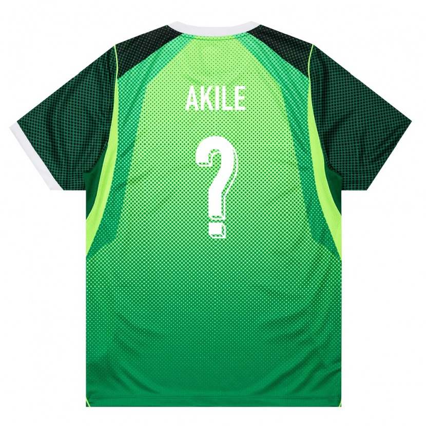 Danxen Mujer Camiseta Nigeria Monday Akile #0 Verde Blanco 1ª Equipación 26-28 La Camisa México
