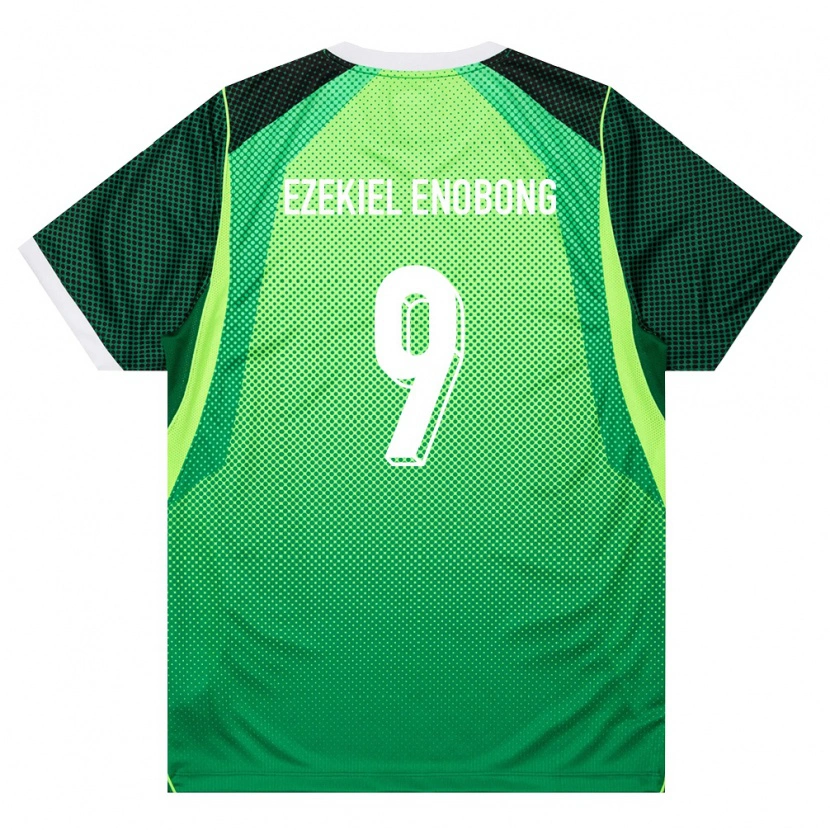 Danxen Mujer Camiseta Nigeria Edidiong Ezekiel Enobong #9 Verde Blanco 1ª Equipación 26-28 La Camisa México