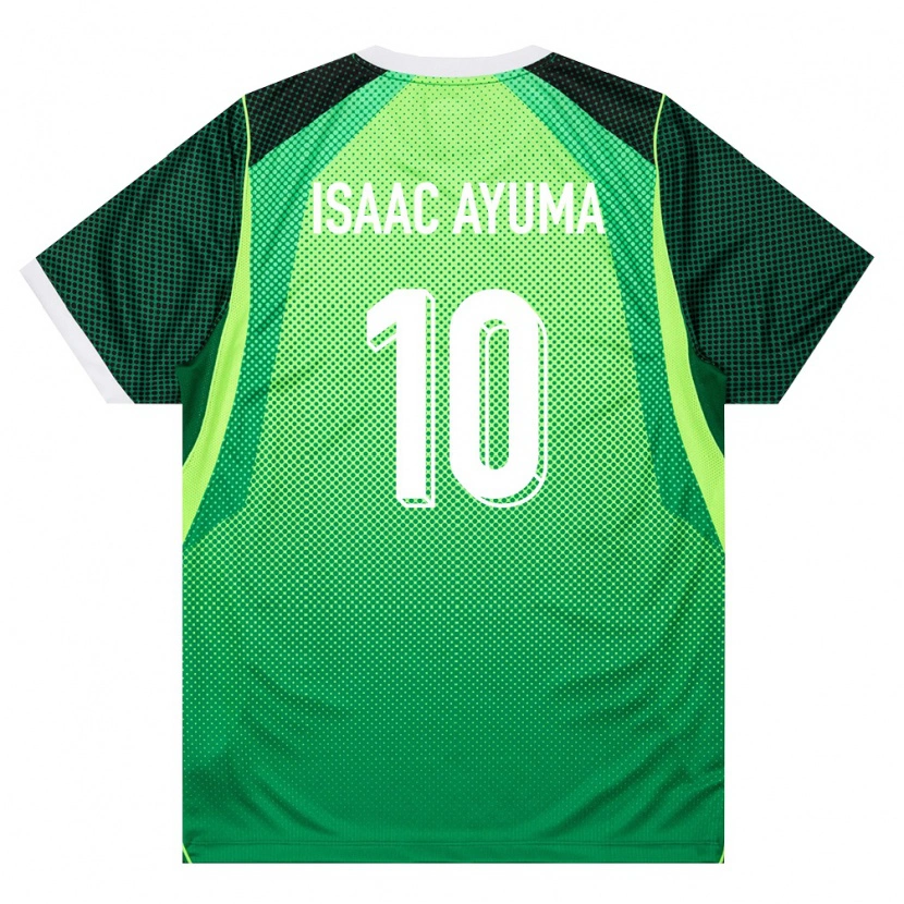 Danxen Mujer Camiseta Nigeria Israel Isaac Ayuma #10 Verde Blanco 1ª Equipación 26-28 La Camisa México