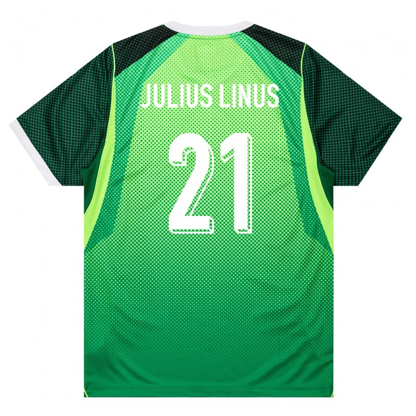 Danxen Mujer Camiseta Nigeria Chijoke Julius Linus #21 Verde Blanco 1ª Equipación 26-28 La Camisa México