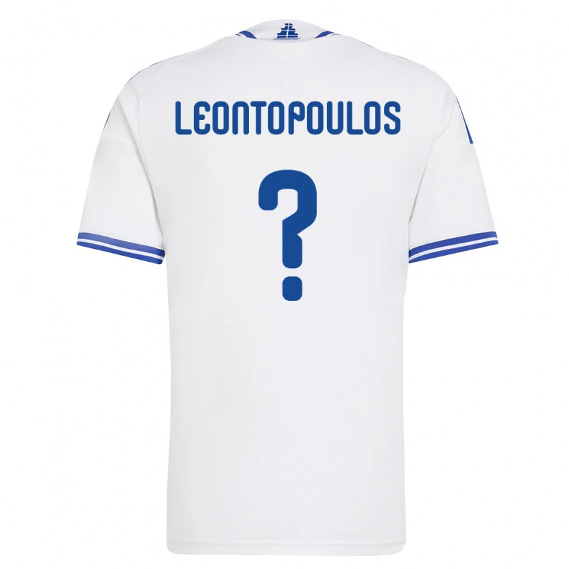 Danxen Mujer Camiseta Grecia Giannis Leontopoulos #0 Blanco Azul 1ª Equipación 26-28 La Camisa México