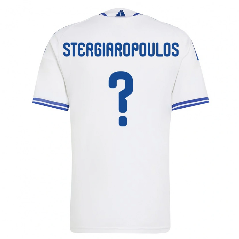 Danxen Mujer Camiseta Grecia Sotiris Stergiaropoulos #0 Blanco Azul 1ª Equipación 26-28 La Camisa México
