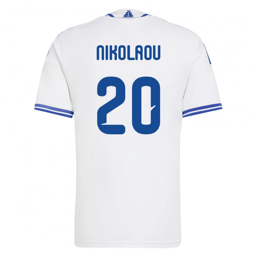 Danxen Mujer Camiseta Grecia Vangelis Nikolaou #20 Blanco Azul 1ª Equipación 26-28 La Camisa México
