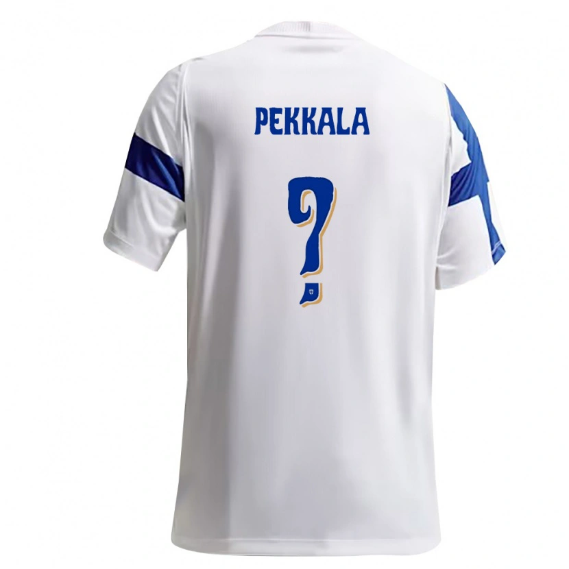 Danxen Mujer Camiseta Finlandia Eetu Pekkala #0 Blanco Azul 1ª Equipación 26-28 La Camisa México