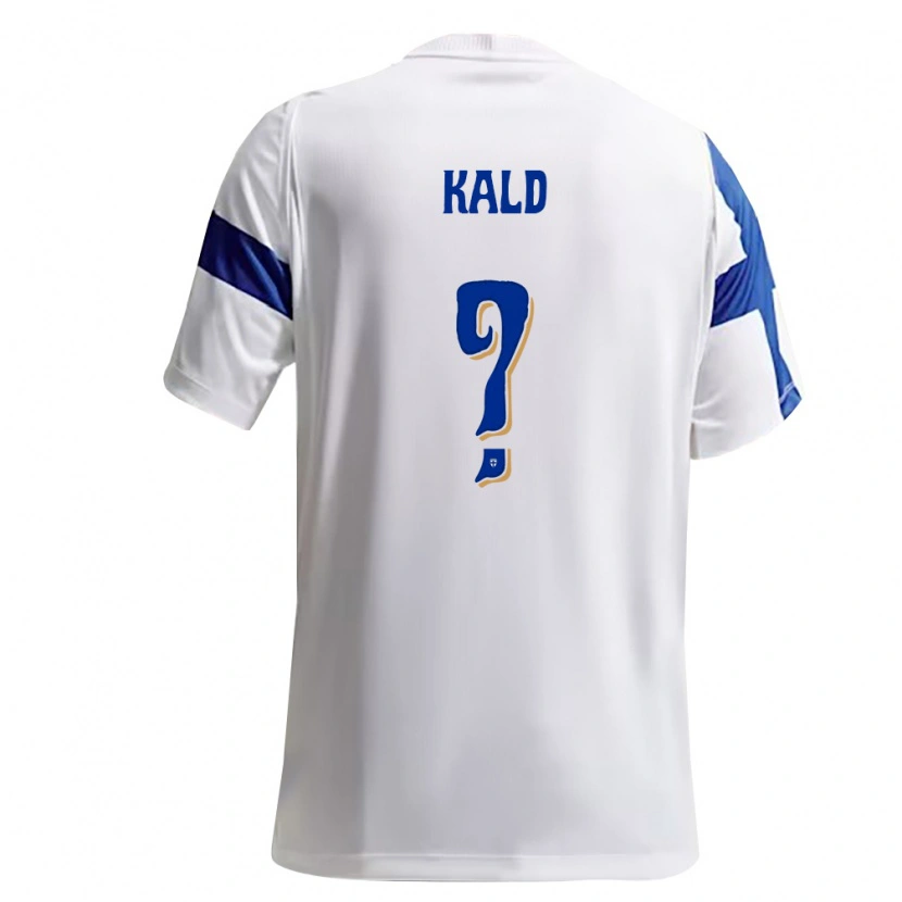 Danxen Mujer Camiseta Finlandia Milton Käld #0 Blanco Azul 1ª Equipación 26-28 La Camisa México