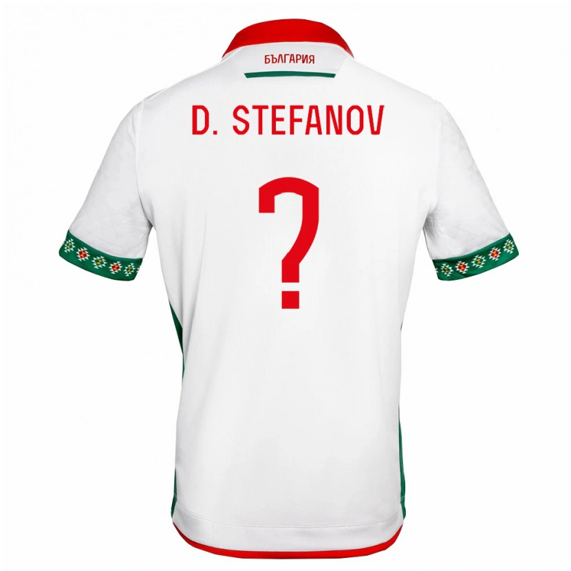 Danxen Mujer Camiseta Bulgaria Dimitar Stefanov #0 Blanco Verde Rojo 1ª Equipación 26-28 La Camisa México