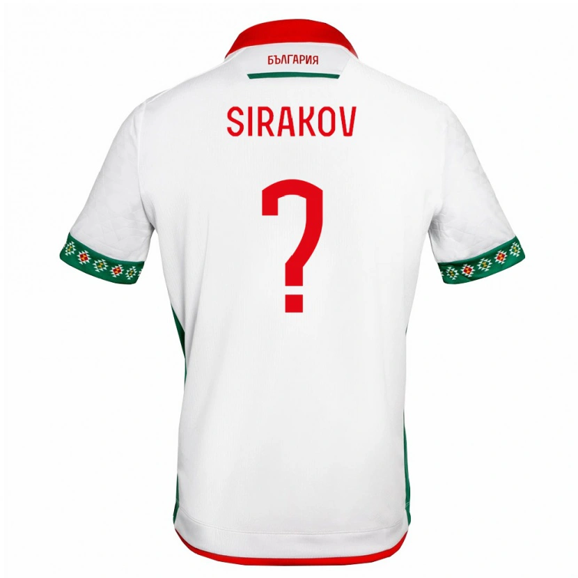 Danxen Mujer Camiseta Bulgaria Aleksandar Sirakov #0 Blanco Verde Rojo 1ª Equipación 26-28 La Camisa México