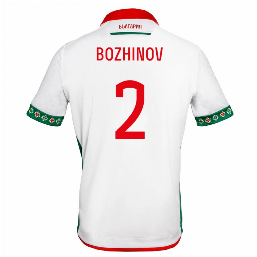 Danxen Mujer Camiseta Bulgaria Rosen Bozhinov #2 Blanco Verde Rojo 1ª Equipación 26-28 La Camisa México