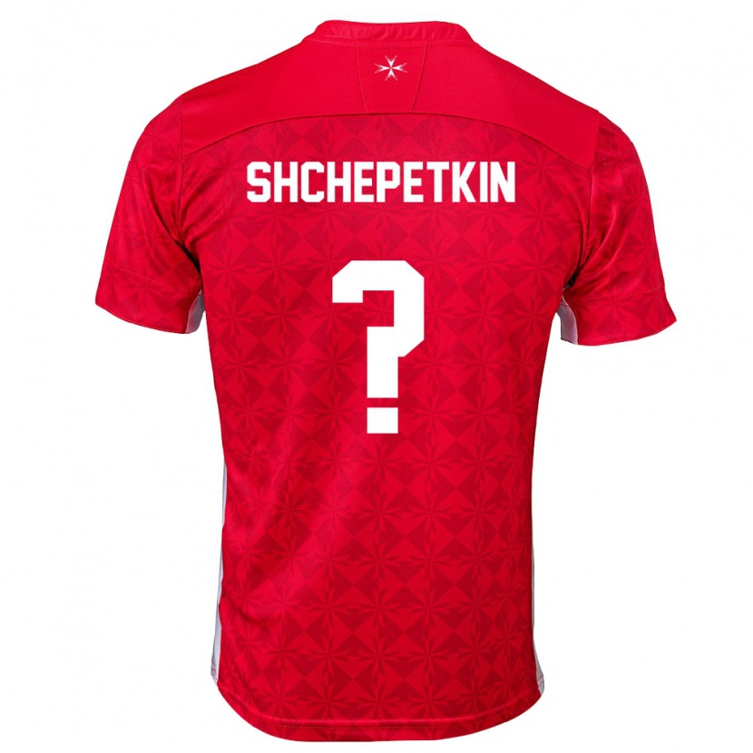 Danxen Mujer Camiseta Malta Nikita Shchepetkin #0 Rojo Blanco 1ª Equipación 26-28 La Camisa México