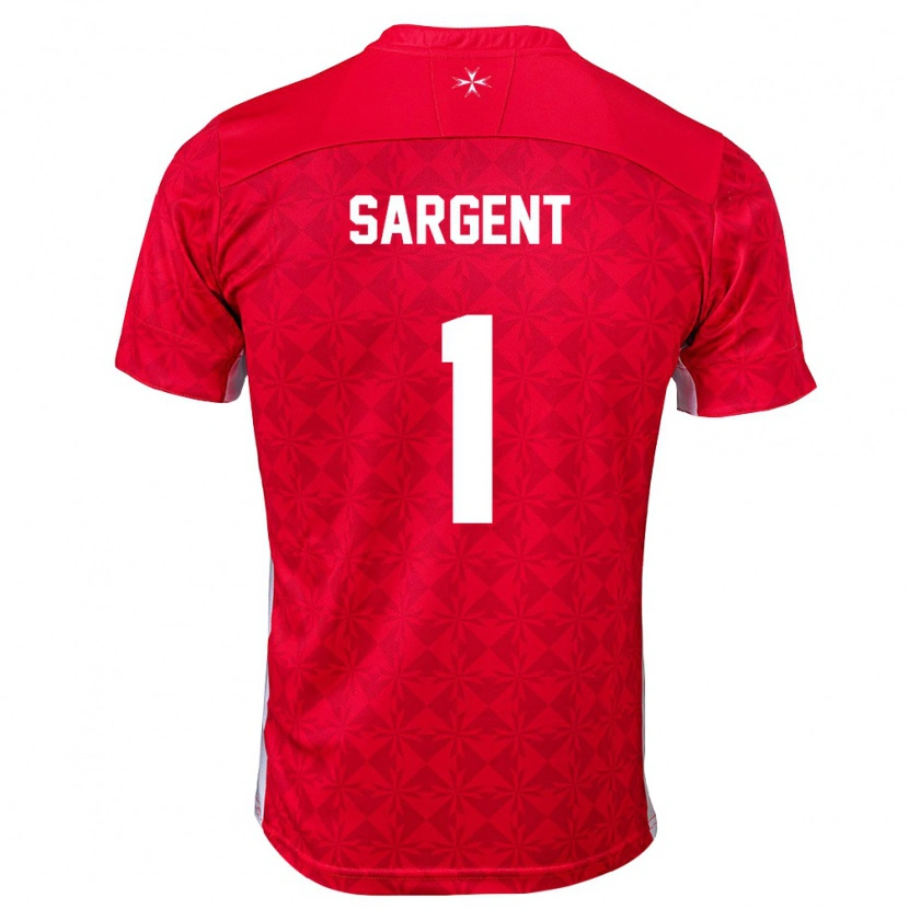 Danxen Mujer Camiseta Malta Karl Sargent #1 Rojo Blanco 1ª Equipación 26-28 La Camisa México