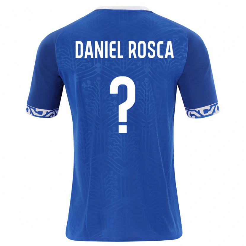 Danxen Mujer Camiseta Moldavia Daniel Rosca #0 Azul Real Blanco 1ª Equipación 26-28 La Camisa México