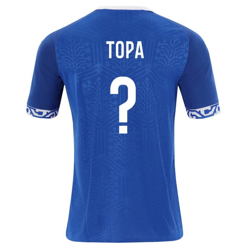 Danxen Mujer Camiseta Moldavia Matei Topa #0 Azul Real Blanco 1ª Equipación 26-28 La Camisa México