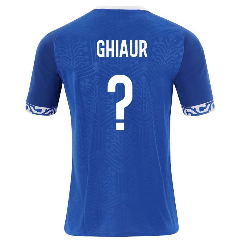 Danxen Mujer Camiseta Moldavia Octavian Ghiaur #0 Azul Real Blanco 1ª Equipación 26-28 La Camisa México