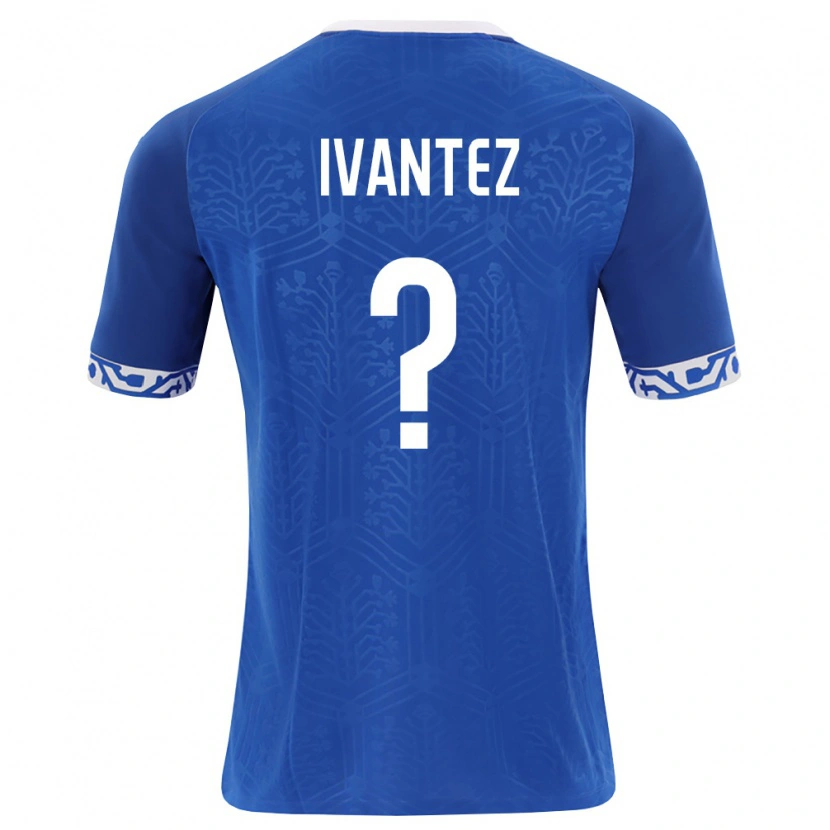 Danxen Mujer Camiseta Moldavia Maxim Ivantez #0 Azul Real Blanco 1ª Equipación 26-28 La Camisa México