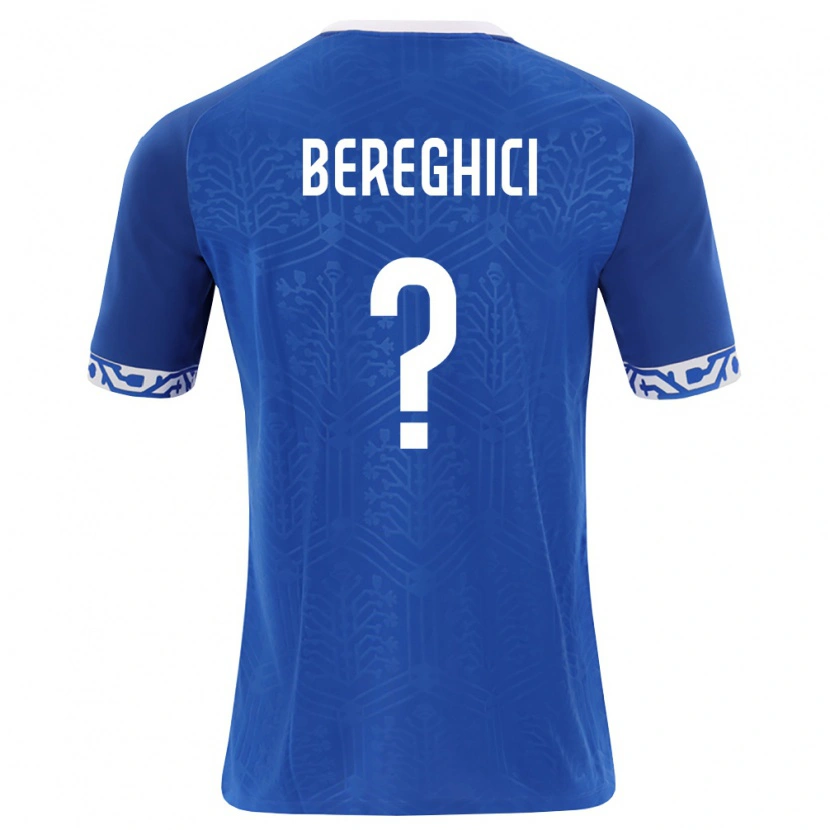 Danxen Mujer Camiseta Moldavia Artiom Bereghici #0 Azul Real Blanco 1ª Equipación 26-28 La Camisa México