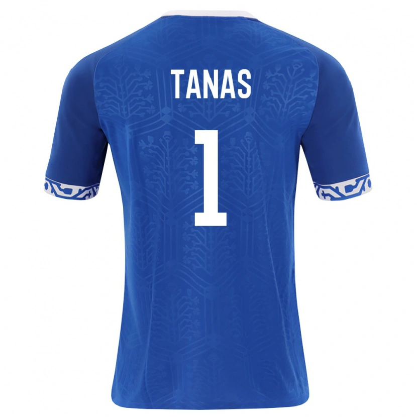 Danxen Mujer Camiseta Moldavia Gabriel Tanas #1 Azul Real Blanco 1ª Equipación 26-28 La Camisa México